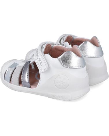 Sandales BIOMECANICS  pour Fille SANDALIAS PARA CHICA 252104 CASUAL TIRAS  BLANCOPLATAB313