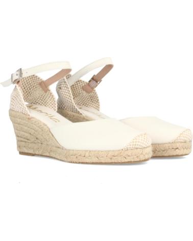 Chaussures compensées MARILA  pour Femme YUTE PARA MUJER CON CUNA MEDIA EN PIEL DINA  BLANCO