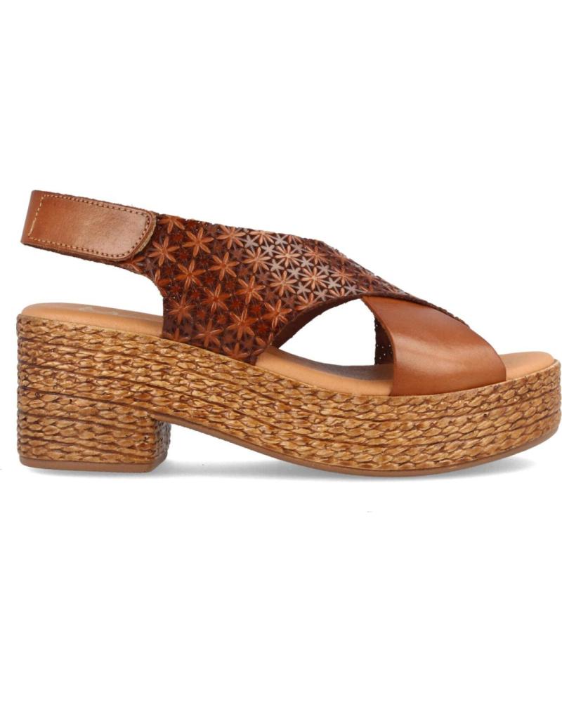 Sandali MARILA  per Donna SANDALIA PARA MUJER CON PLATAFORMA EN PIEL FLORIDA  AVELLANA