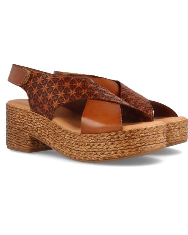 Sandali MARILA  per Donna SANDALIA PARA MUJER CON PLATAFORMA EN PIEL FLORIDA  AVELLANA