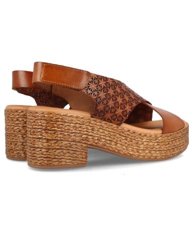 Sandali MARILA  per Donna SANDALIA PARA MUJER CON PLATAFORMA EN PIEL FLORIDA  AVELLANA