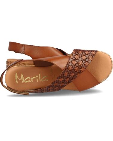 Sandali MARILA  per Donna SANDALIA PARA MUJER CON PLATAFORMA EN PIEL FLORIDA  AVELLANA