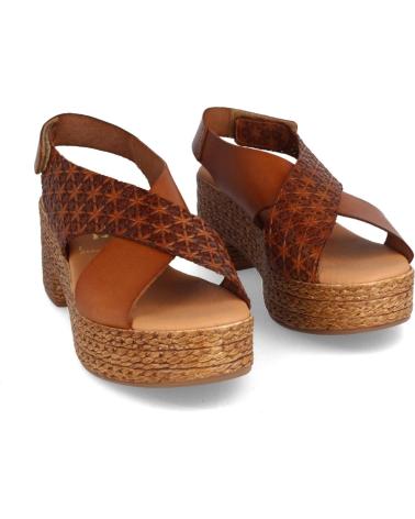 Sandali MARILA  per Donna SANDALIA PARA MUJER CON PLATAFORMA EN PIEL FLORIDA  AVELLANA