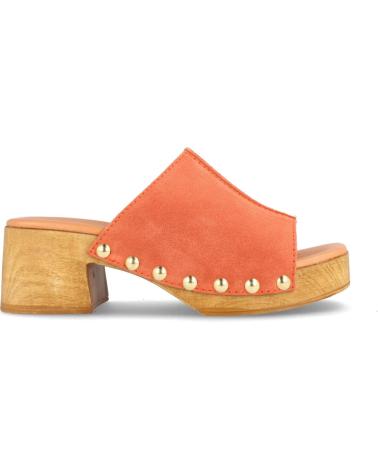 Sapatos MARILA  de Mulher RESERVA ZUECO CORAL PARA MUJER CON PLATAFORMA Y TACON MEDIO  NARANJA