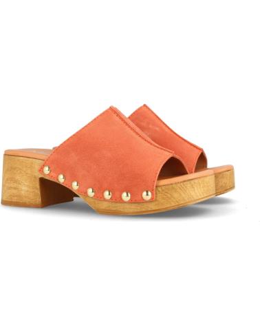 Zapatos MARILA  de Mujer RESERVA ZUECO CORAL PARA MUJER CON PLATAFORMA Y TACON MEDIO  NARANJA
