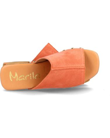 Zapatos MARILA  de Mujer RESERVA ZUECO CORAL PARA MUJER CON PLATAFORMA Y TACON MEDIO  NARANJA