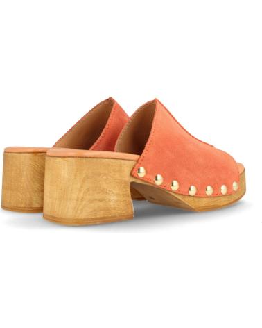 Zapatos MARILA  de Mujer RESERVA ZUECO CORAL PARA MUJER CON PLATAFORMA Y TACON MEDIO  NARANJA