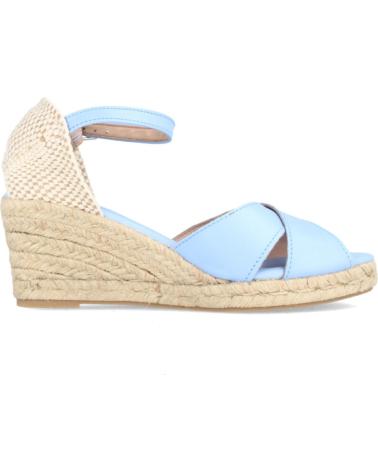 Sandálias MARILA  de Mulher YUTE PARA MUJER CON CUNA MEDIA EN PIEL DORIS AZUL POLVO  CELESTE