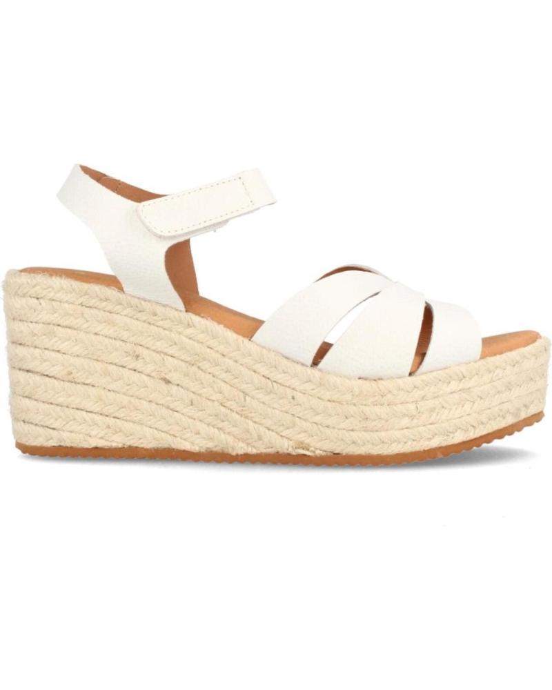 Sandálias MARILA  de Mulher SANDALIA PARA MUJER DE PIEL CON CUNA ALTA NASSAU - PL  BLANCO