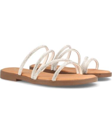 Sandálias MARILA  de Mulher ZUECO PLANO PARA MUJER DAKA BRILLANTE  PLATA