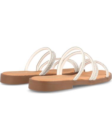 Sandálias MARILA  de Mulher ZUECO PLANO PARA MUJER DAKA BRILLANTE  PLATA