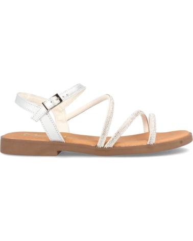 Woman Sandals MARILA SANDALIA PLANA PARA MUJER BRADES BRILLANTE  PLATA