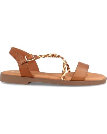 Sandalias MARILA  de Mujer SANDALIA PLANA PARA MUJER DE PIEL OSLO  AVELLANA