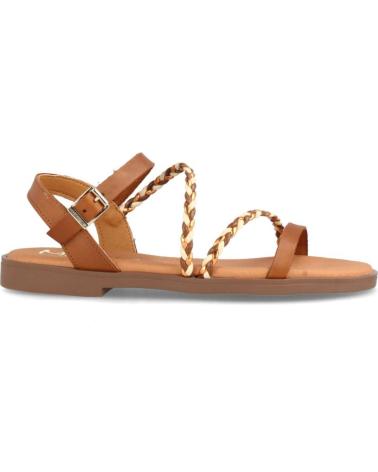 Sandalias MARILA  de Mujer SANDALIA PLANA PARA MUJER DE PIEL RIGA  AVELLANA