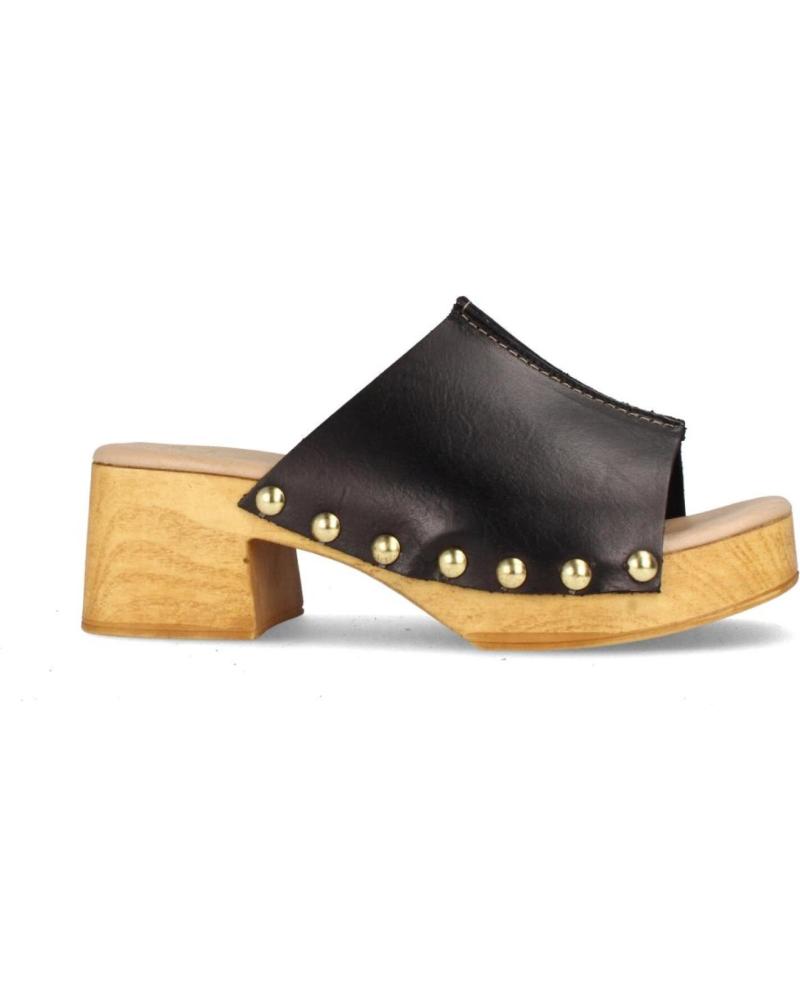 Zuecos MARILA  de Mujer RESERVA ZUECO PARA MUJER CON PLATAFORMA Y TACON MEDIO  NEGRO