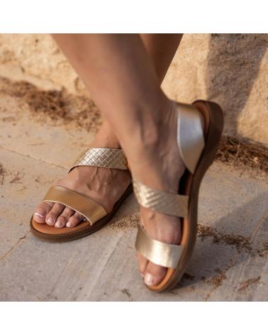 Sandálias MARILA  de Mulher SANDALIA PLANA DE PIEL PARA MUJER AMSTER  PLATINO