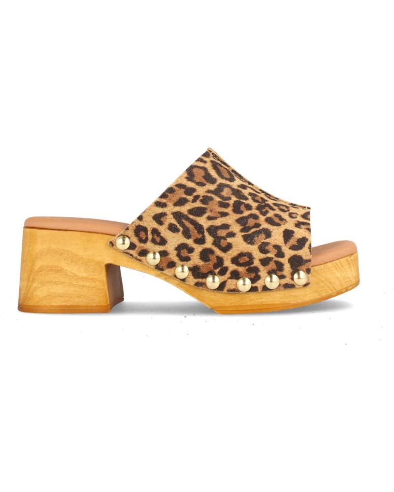 Zuecos MARILA  de Mujer RESERVA ZUECO LEOPARDO PARA MUJER CON PLATAFORMA Y TACON MED  LEPARDO