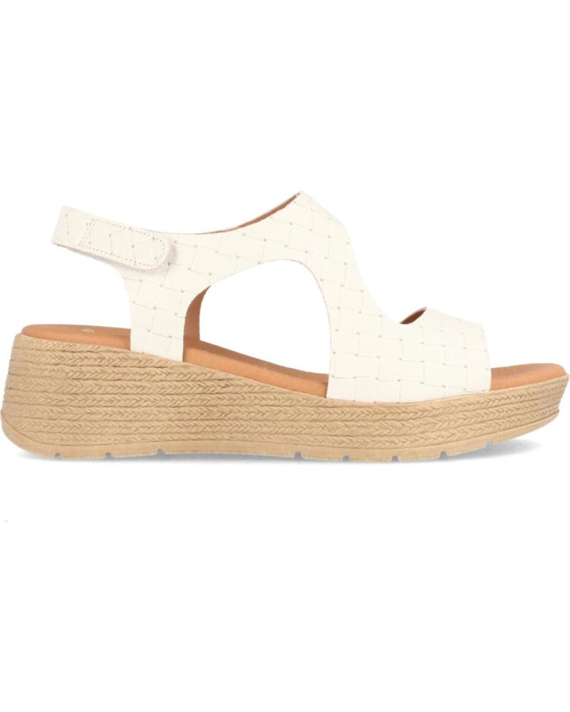 Sandálias MARILA  de Mulher SANDALIA DE PIEL PARA MUJER CON CUNA MEDIA DUSANBE TRENZADO  BLANCO