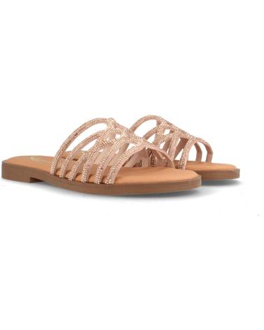 Sandalias MARILA  de Mujer ZUECO PLANO PARA MUJER OMA BRILLANTE  ROSA