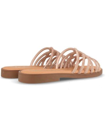 Sandalias MARILA  de Mujer ZUECO PLANO PARA MUJER OMA BRILLANTE  ROSA