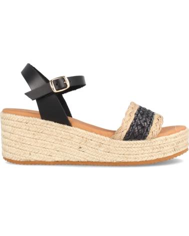 Sandálias MARILA  de Mulher YUTE PARA MUJER CON CUNA ALTA SALEM  NEGRO