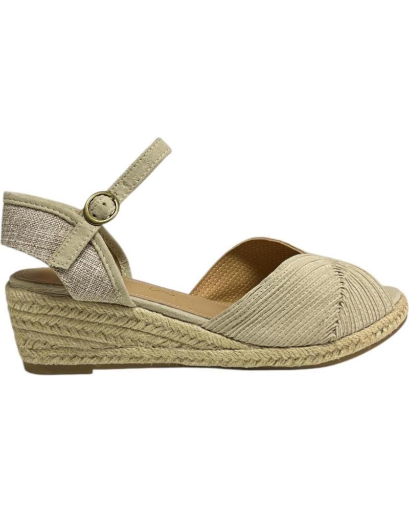 Sandalias CALZADOMANIA  de Mujer YUTE UNERO METALIZADO  BEIG
