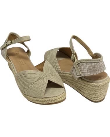 Sandalias CALZADOMANIA  de Mujer YUTE UNERO METALIZADO  BEIG
