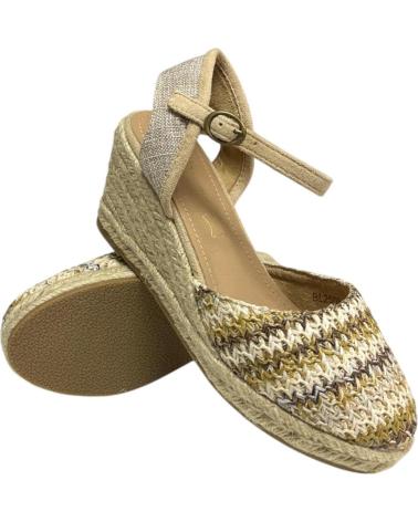 Sandalias CALZADOMANIA  de Mujer YUTE IMITACION RAFIA  MULTICOLOR