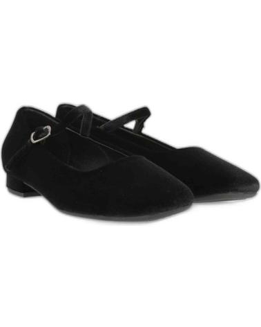 AZAREY BAILARINAS CON HEBILLA Y TACON TERCIOPELO NEGRO