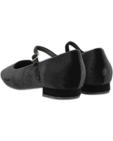 AZAREY BAILARINAS CON HEBILLA Y TACON TERCIOPELO NEGRO