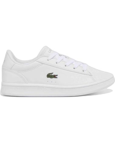 girl and boy shoes LACOSTE ZAPATILLAS CARNABY PARA NINOS UNISEX EN COLOR  BLANCO