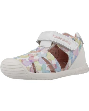 Sandales BIOMECANICS  pour Fille SANDALIAS PARA NINA 252110 ESTAMPADO CORAZONES  BLANCOB050