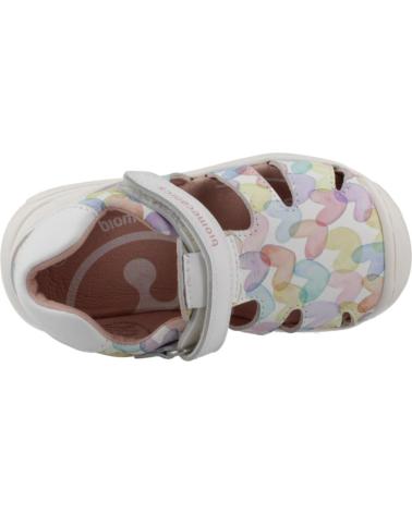 Sandales BIOMECANICS  pour Fille SANDALIAS PARA NINA 252110 ESTAMPADO CORAZONES  BLANCOB050