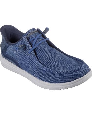 SKECHERS ZAPATILLAS LONA MELSON-CORONADO HOMBRE VAQUERO AZUL