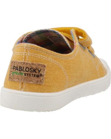 Sneaker PABLOSKY  für Junge ZAPATILLAS NINO MODELO 980180P COLOR AMARILLO  MOSTAZA
