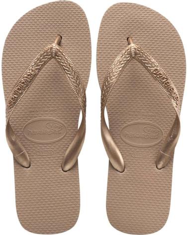 Woman and girl and boy Flip flops HAVAIANAS CHANCLAS TOP TIRAS ORO FLIP F MULTI