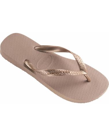 Woman and girl and boy Flip flops HAVAIANAS CHANCLAS TOP TIRAS ORO FLIP F MULTI