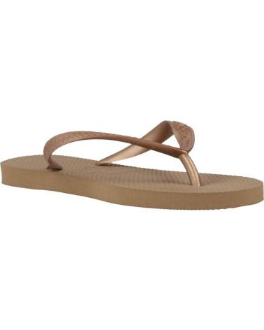 Woman and girl and boy Flip flops HAVAIANAS CHANCLAS TOP TIRAS ORO FLIP F MULTI