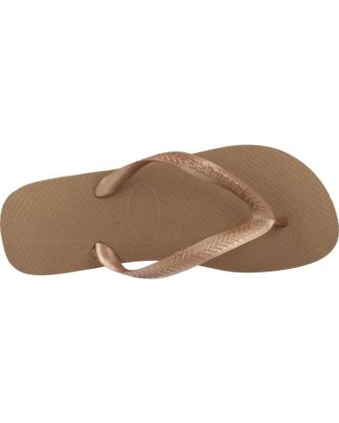 Woman and girl and boy Flip flops HAVAIANAS CHANCLAS TOP TIRAS ORO FLIP F MULTI