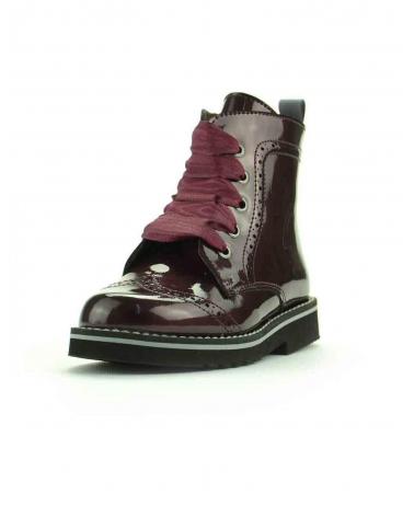Botines De Niña GUXS BOTIN CHAROL GRANATE  ROJO