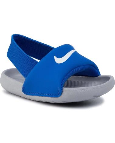 Chinelos de Menina e Menino NIKE SANDALIAS KAWA SLIDE GRIS TD SANDAL BV1094-400 AZUL