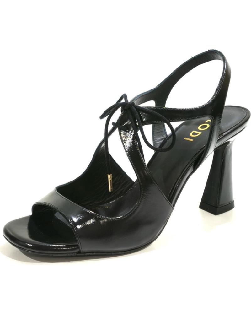 Sandalias LODI  de Mujer SANDALIA VESTIR DE PIEL CON TACON Y SUELA DE GOMA  NEGRO