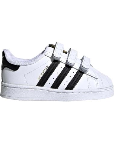 Deportivas ADIDAS  de Niña y Niño NINO BLANCAS Y NEGRAS  BLANCO