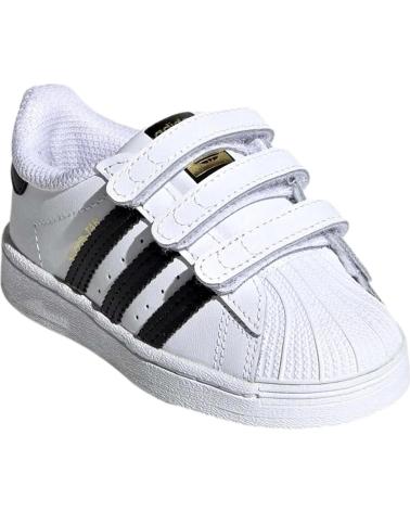 Deportivas ADIDAS  de Niña y Niño NINO BLANCAS Y NEGRAS  BLANCO