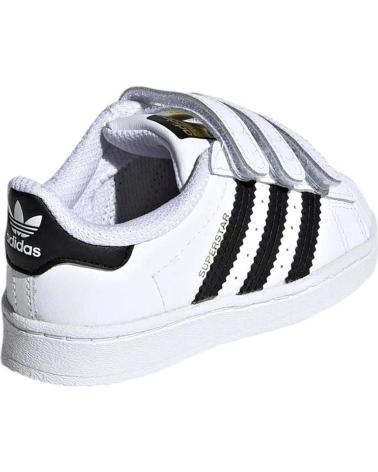 Deportivas ADIDAS  de Niña y Niño NINO BLANCAS Y NEGRAS  BLANCO