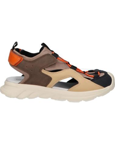 boy Sandals GEOX J45F1E 0ME15 J SANDAL AIRADYUM  C6218 BROWN-DK BEIGE