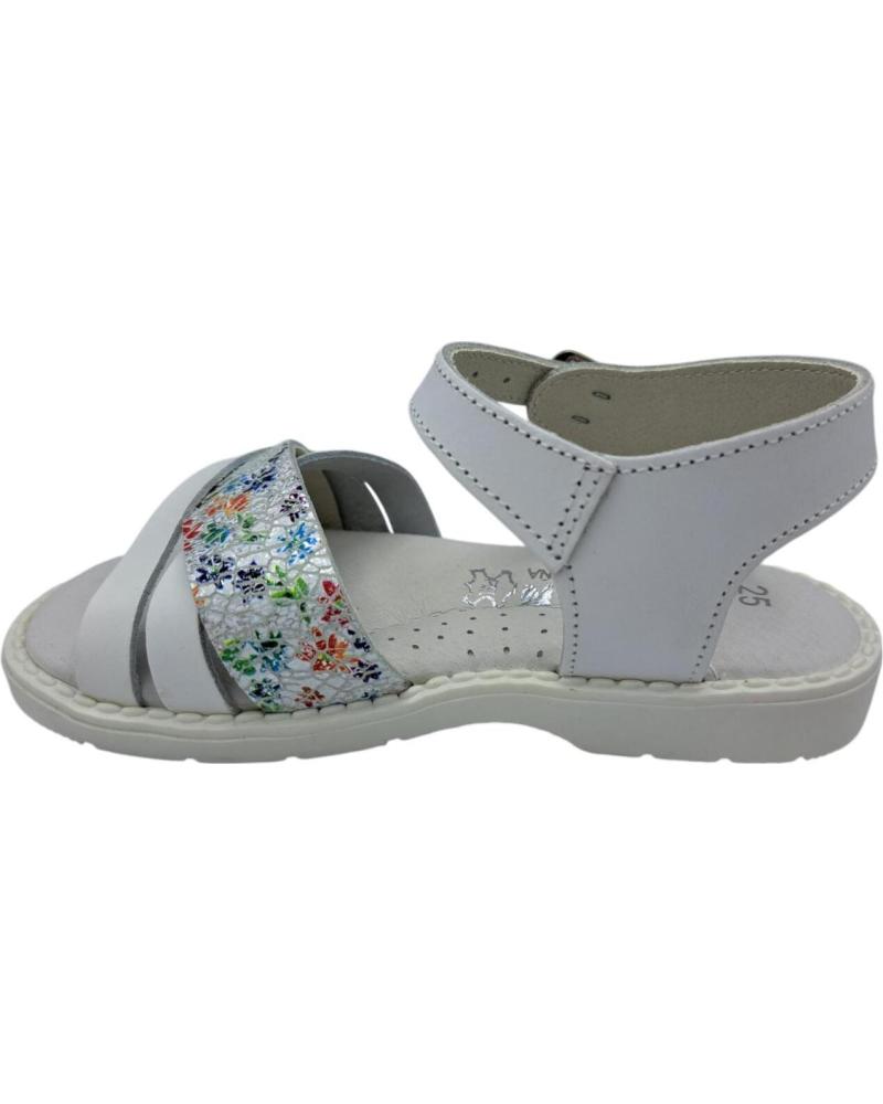 Sandalen HURAN  für Mädchen SANDALIA NINA PIEL  BLANCO