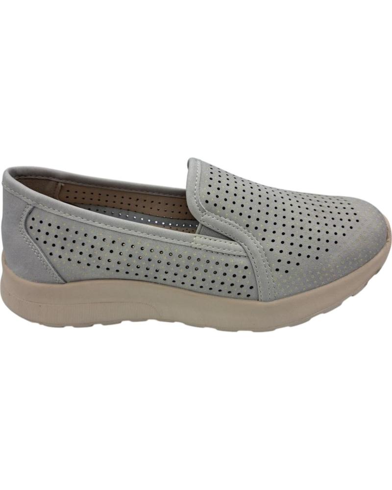 Deportivas CALZADOMANIA  de Mujer ZAPATO PIEL PICADO  GRIS