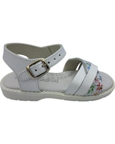 Sandalen HURAN  für Mädchen SANDALIA NINA PIEL  BLANCO