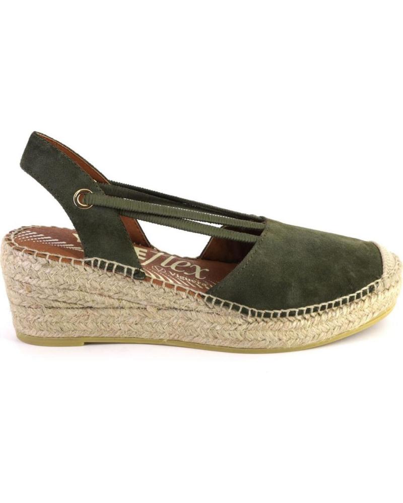 Sandalias VIGUERA  de Mujer 2219VITELO ALPARGATAS DE MUJER ANTE SERRAJE  KAKI